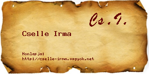 Cselle Irma névjegykártya